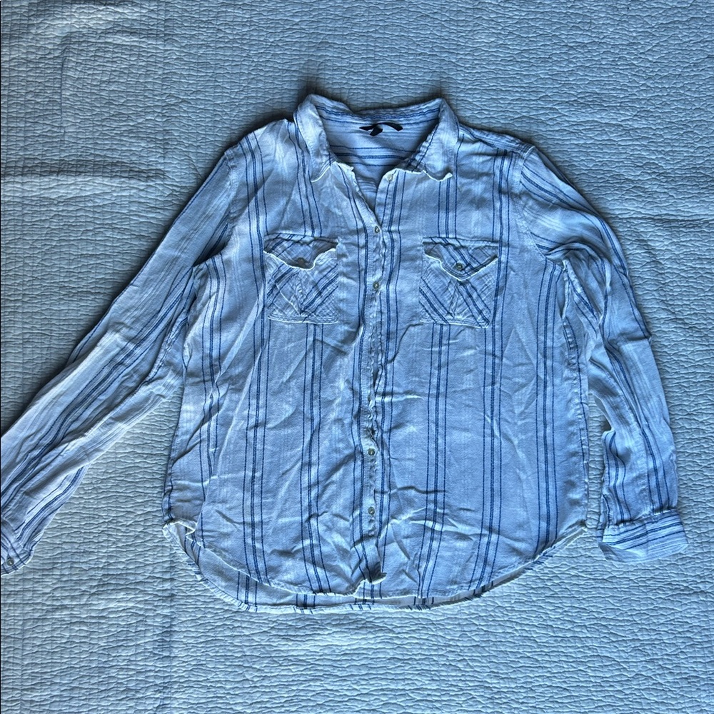 Victoria’s Secret from the early 2000s Striped Button-Up Shirt, XL